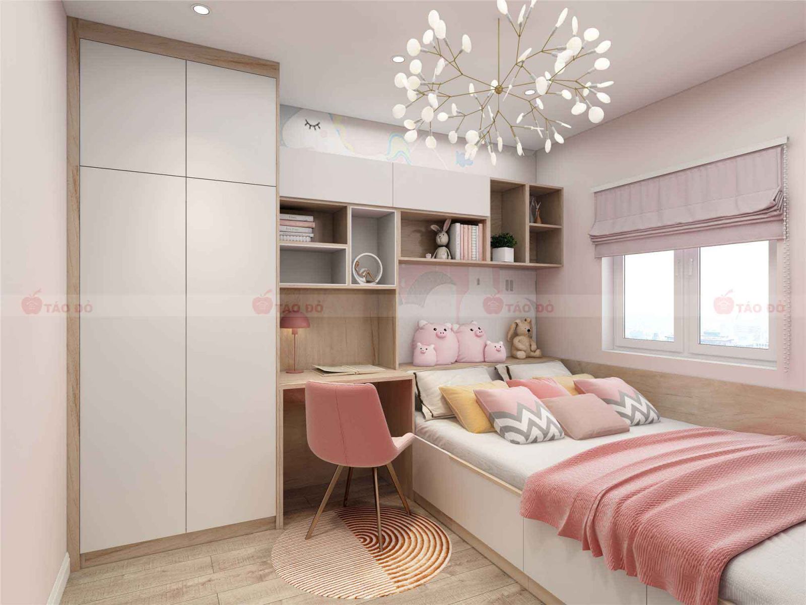 thiết kế nội thất phòng ngủ cho bé hải phòng
